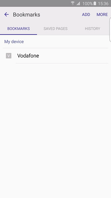 Press the required bookmark.