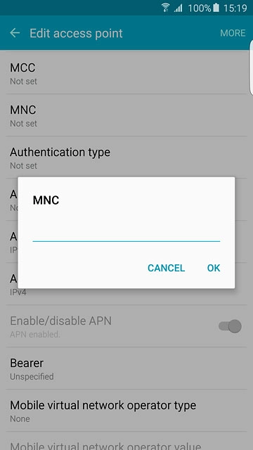 Key in 01 and press OK.
