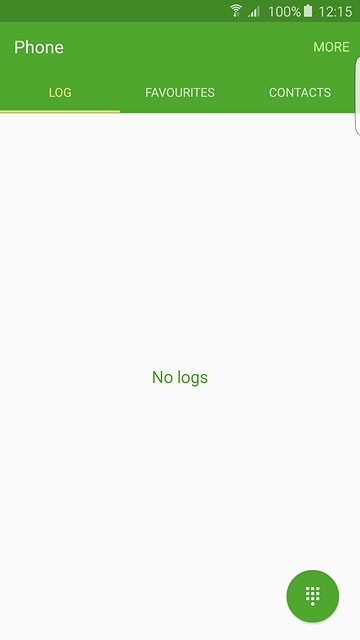 Press the keypad icon.