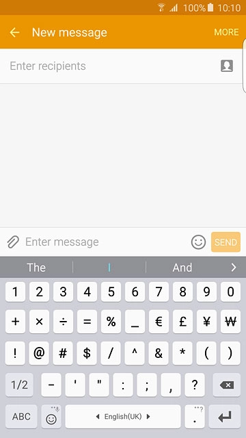 Press the required numbers or the required symbols.