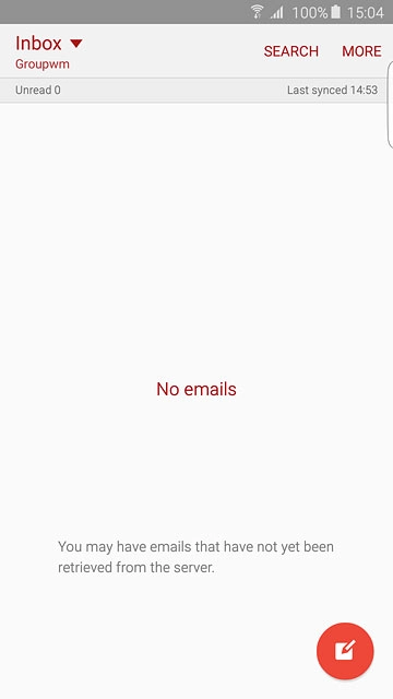 Press the new email message icon.