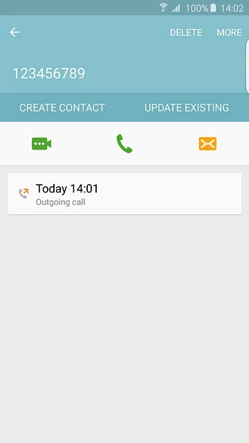 Press the call icon.