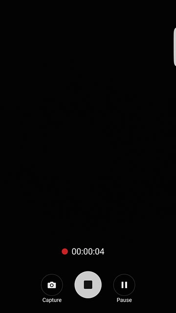 Press the stop icon to stop recording.The video clip is automatically saved.