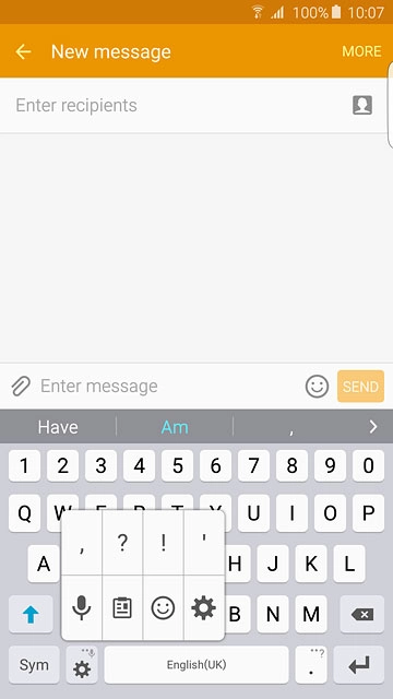 Press the settings icon.