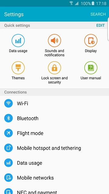 Press Mobile hotspot and tethering.