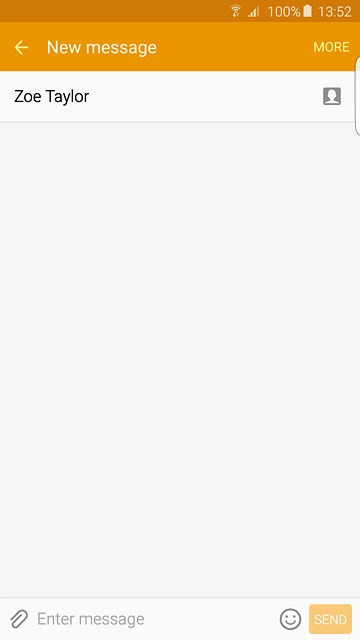 Press Enter message.Write the text for your text message.