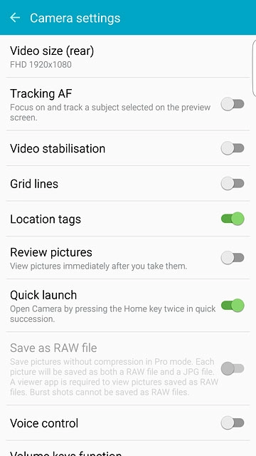 Press Video size (rear).