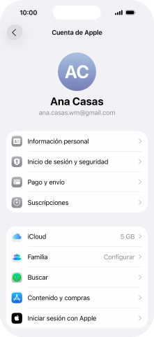 Desliza el dedo hacia arriba desde la parte inferior de la pantalla para terminar y volver a la pantalla de inicio.