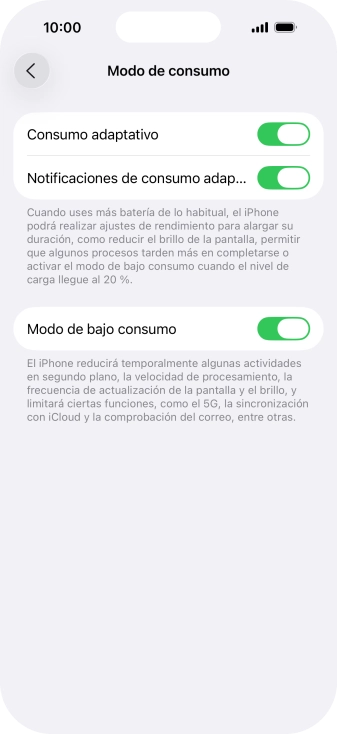 Desliza el dedo hacia arriba desde la parte inferior de la pantalla para terminar y volver a la pantalla de inicio.