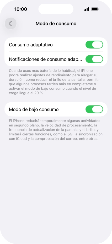 Desliza el dedo hacia arriba desde la parte inferior de la pantalla para terminar y volver a la pantalla de inicio.