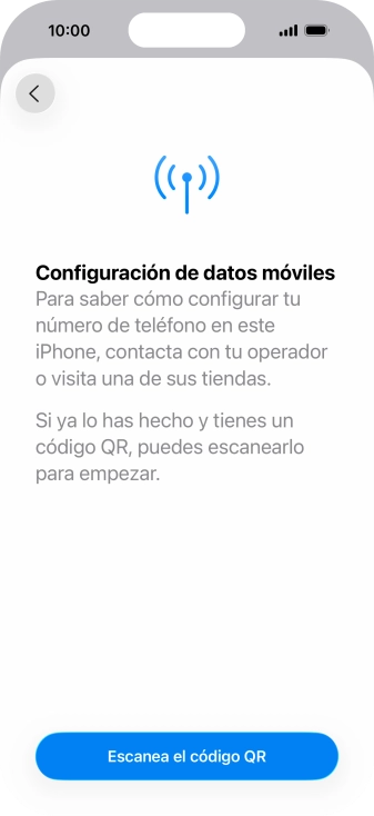 Pulsa Escanea el código QR.