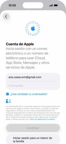 Pulsa Contraseña e introduce la contraseña de tu Cuenta de Apple.