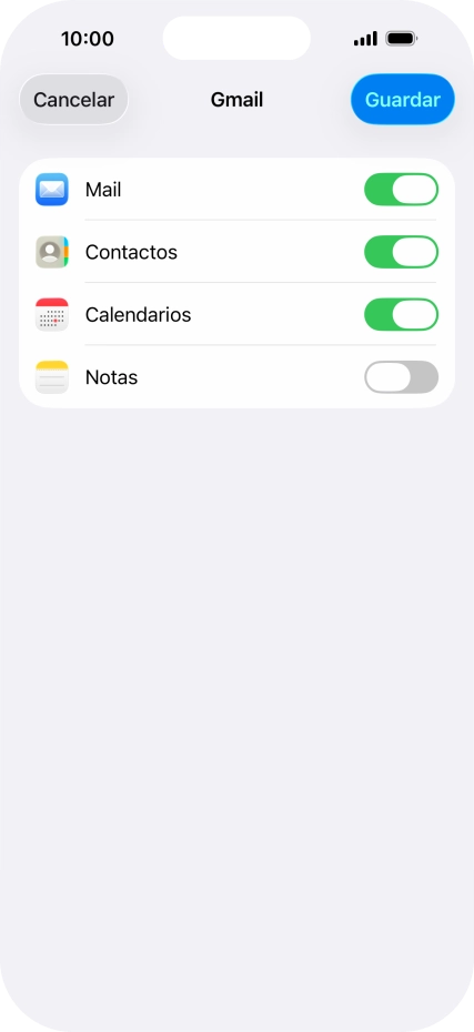 Si aparece en la pantalla esta imagen, tu cuenta de correo electrónico ha sido reconocida y configurada automáticamente. Sigue las indicaciones de la pantalla para introducir más información y terminar la configuración.