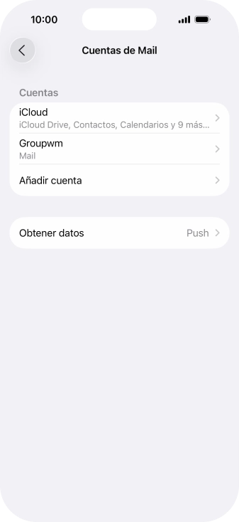 Pulsa el nombre de la cuenta de correo electrónico que acabas de crear.