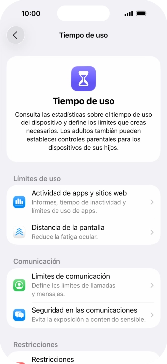 Pulsa Seguridad en las comunicaciones.