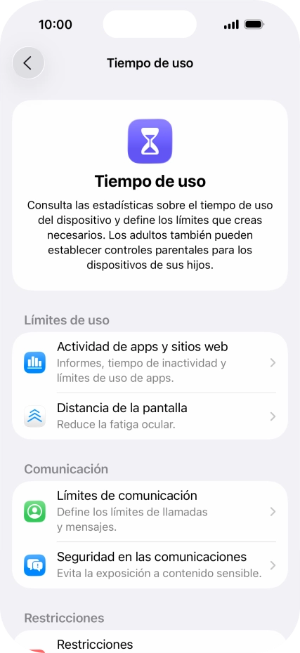 Pulsa Seguridad en las comunicaciones.