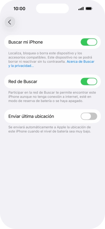 Pulsa el indicador junto a 