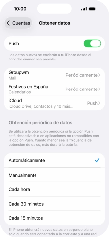 Pulsa el indicador junto a 