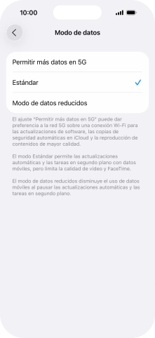 Pulsa el ajuste deseado.