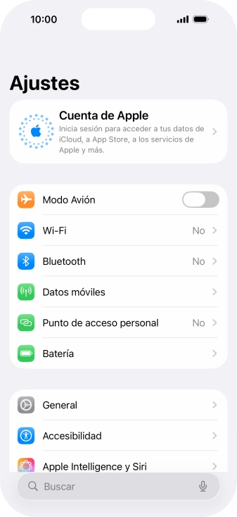 Pulsa Cuenta de Apple.
