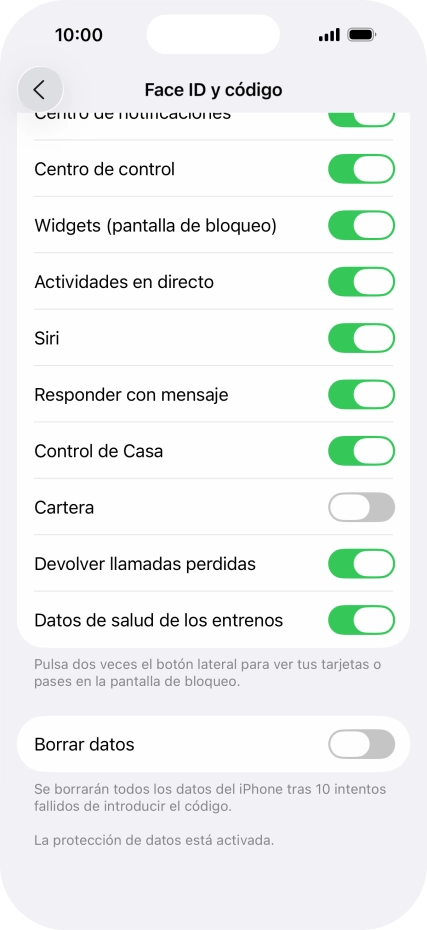Pulsa el indicador junto a 