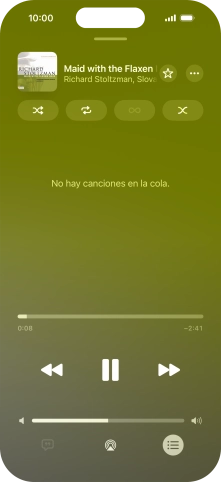 Pulsa el icono de reproducción aleatoria para activar o desactivar la función.