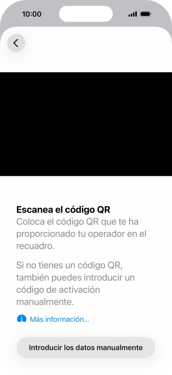 Coloca el código QR dentro del marco de la cámara del teléfono para escanearlo.