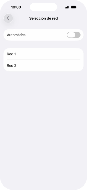 Si desactivas la función, pulsa la red deseada.