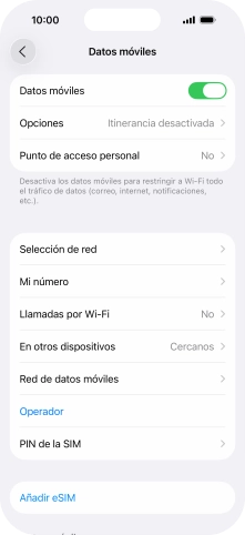 Pulsa Selección de red.