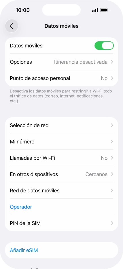 Pulsa Selección de red.