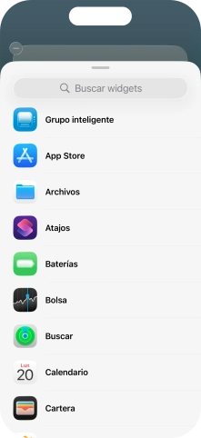 Pulsa el widget deseado.