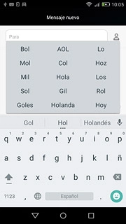 Pulsa la palabra deseada para insertarla.