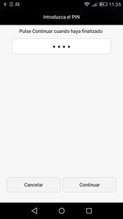 Introduce el código de seguridad deseado y pulsa Continuar.