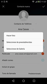 Para tomar una nueva fotografía:Pulsa Hacer foto.