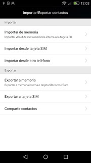 Pulsa Importar desde tarjeta SIM.