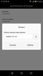 Introduce +34600132000 y pulsa Habilitar.