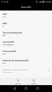 Pulsa Tipo de APN.