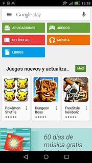 Para buscar según la categoría:Pulsa APLICACIONES o JUEGOS.