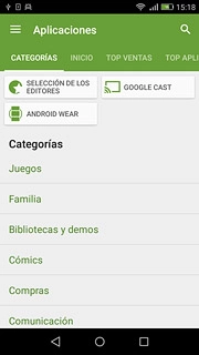 Pulsa CATEGORÍAS.Desplázate a la categoría deseada.