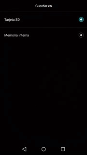Pulsa Tarjeta SD o Memoria interna.