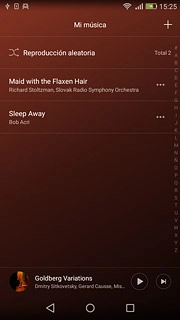 Pulsa el archivo de música deseado.