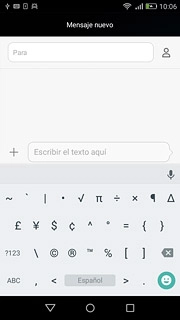 Pulsa ABC para regresar a la escritura de letras.