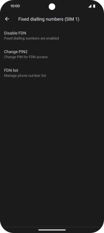 Press Disable FDN.
