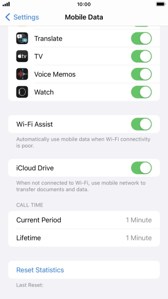 Press the indicator next to 