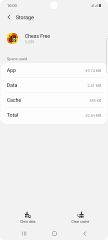 Press Clear cache.