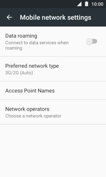 Press Preferred network type.