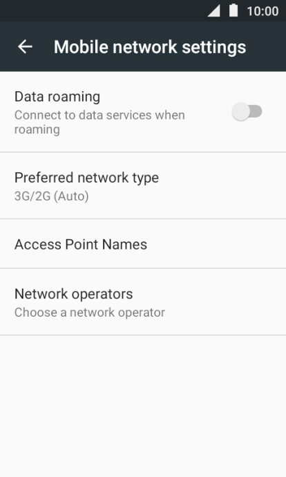 Press Preferred network type.