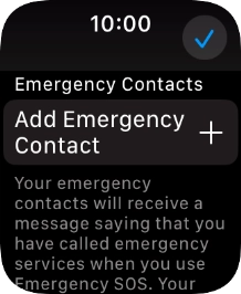 Press Add Emergency Contact and follow the instructions on the screen to key in your emergency info and emergency contacts. Press Add Emergency Contact and follow the instructions on the screen to key in your emergency info and emergency contacts.