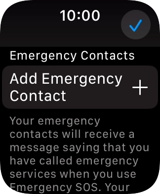 Press Add Emergency Contact and follow the instructions on the screen to key in your emergency info and emergency contacts. Press Add Emergency Contact and follow the instructions on the screen to key in your emergency info and emergency contacts.