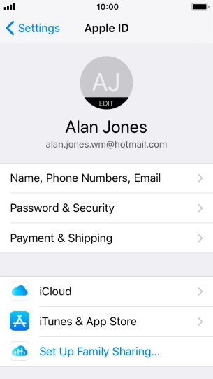 Press iCloud.
